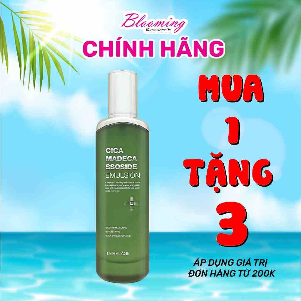 [Mã BMLTB35 giảm đến 35K đơn 99K] Sữa dưỡng da cấp ẩm giảm mụn chăm sóc da Lebelage Cica Madecassoside Emulsion 120ml