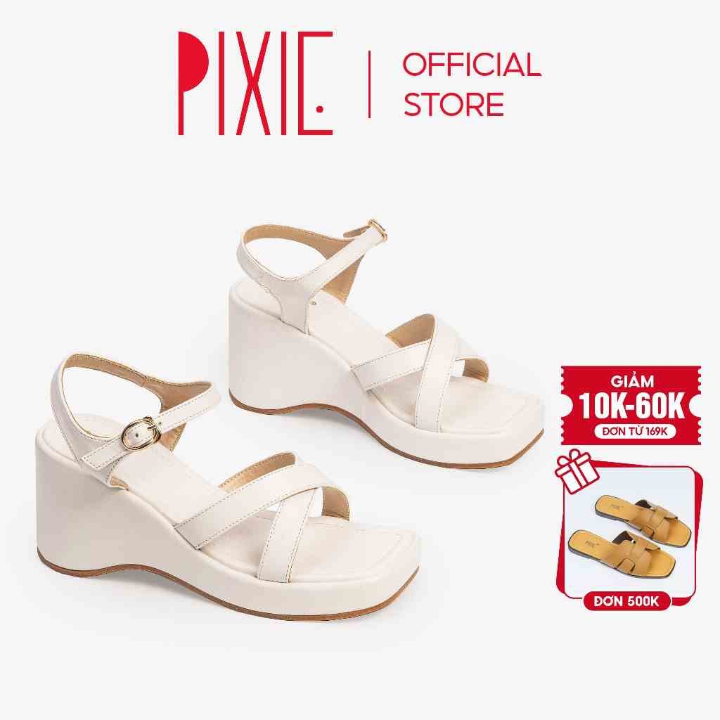 Giày Sandal Nữ Đế Xuồng 7cm Quai Chéo X971