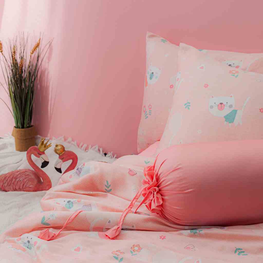 Bộ Chăn Ga Gối 5 Món Gòn Bedding Lụa Tencel Hoạ tiết Kích Thước 1m6x2m - 1m8x2m