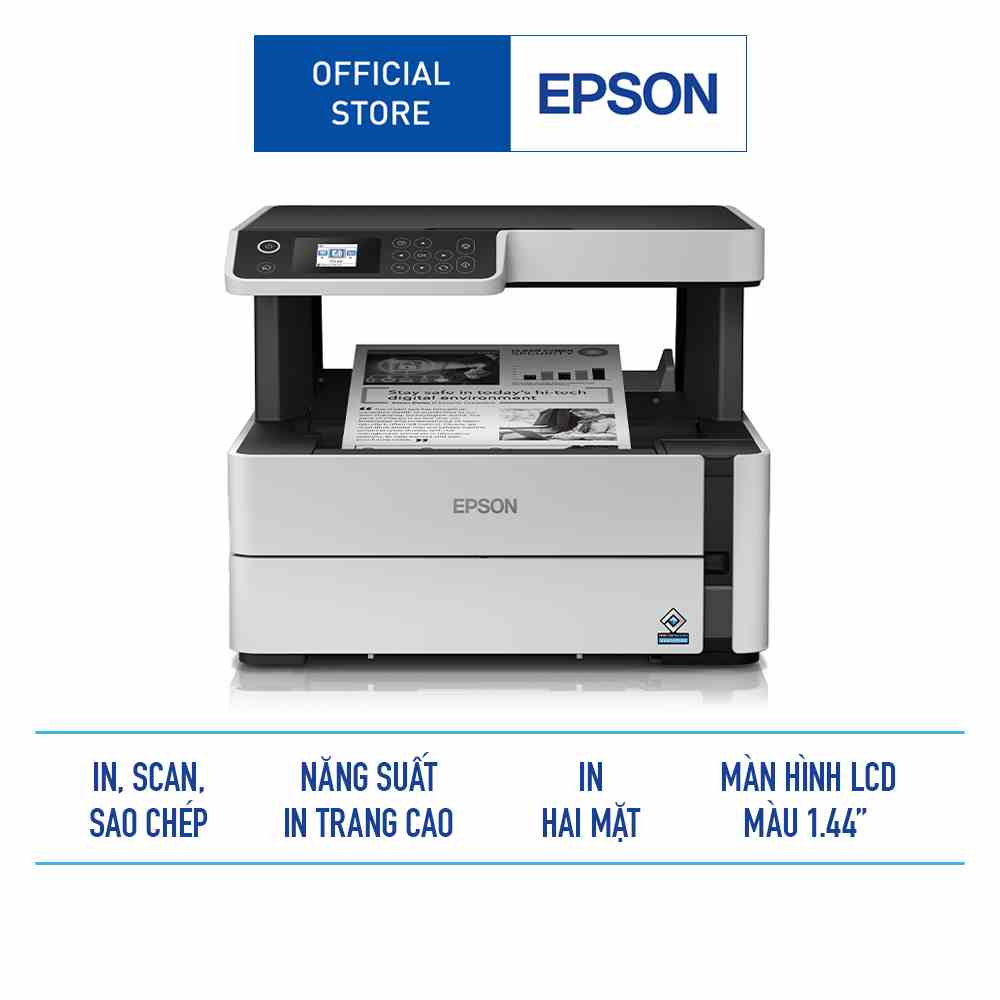 [Mã ELCL7 giảm 7% đơn 300K] Máy in trắng đen đa chức năng khổ A4 Epson EcoTank M2140