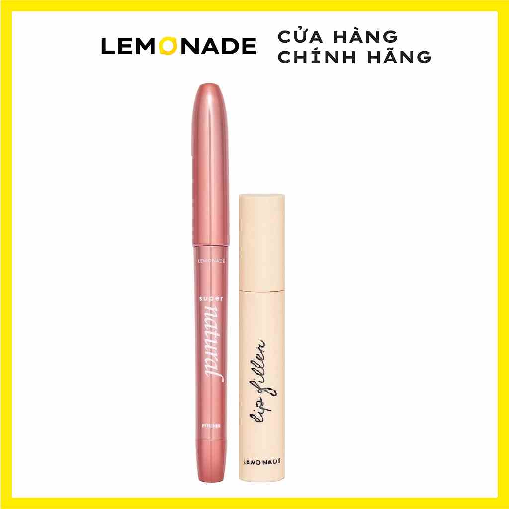 Combo Lemonade Bút Kẻ Mắt Eyeliner SuperNatural 1g và Son lót đầy môi Lip Filler 4.5g