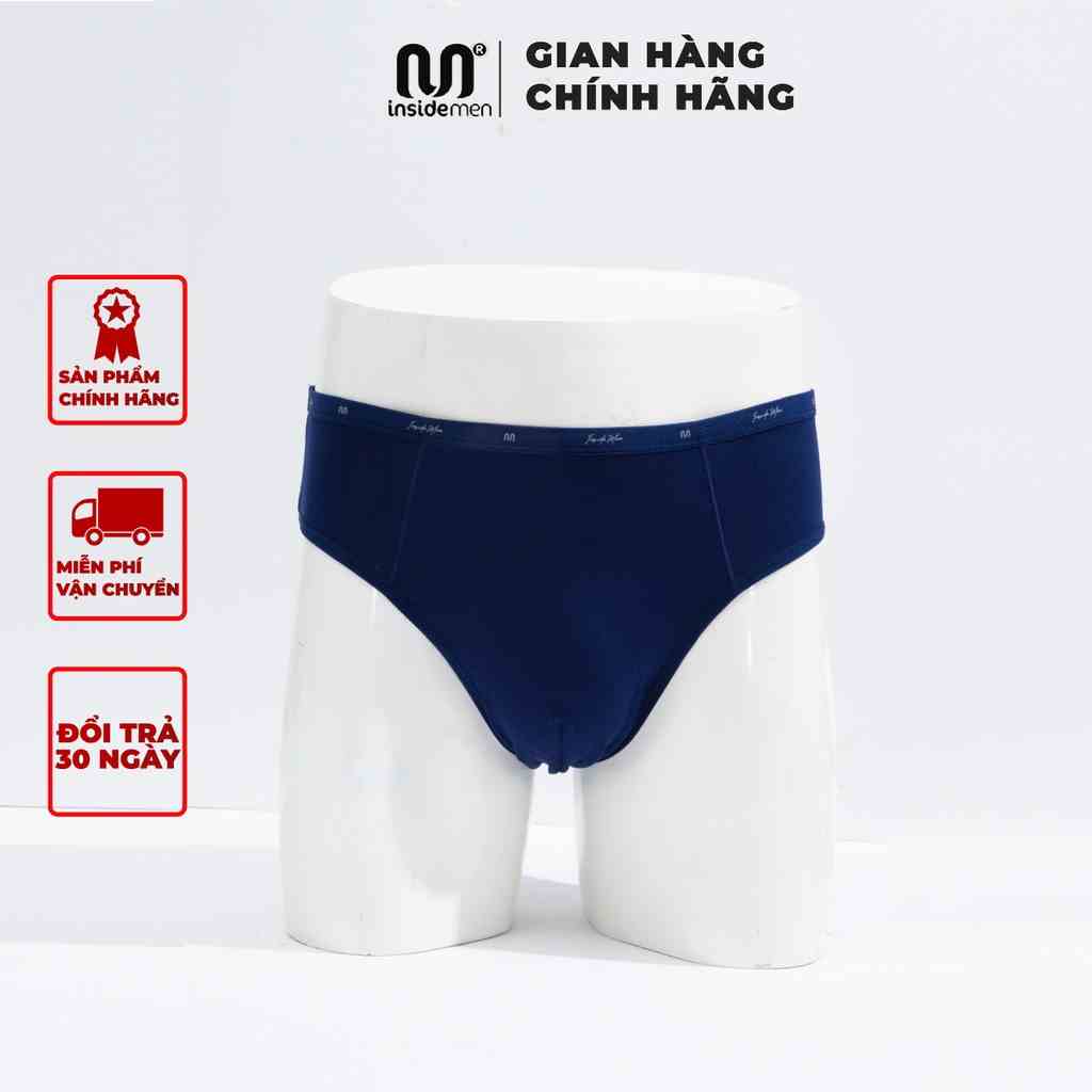 Quần lót nam INSIDEMEN lưng nhỏ chất thun lạnh cao cấp thiết kế viền in logo IBF018 GIAO MÀU NGẪU NHIÊN