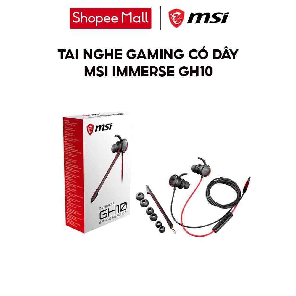 [Mã ELCL7 giảm 7% đơn 300K] Tai nghe gaming có dây MSI Immerse GH10 (màu đỏ đen)