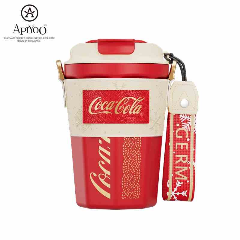 Cốc cà phê giữ nhiệt APIYOO Coca Cola thép không gỉ 316 phiên bản Giáng Sinh 390ml