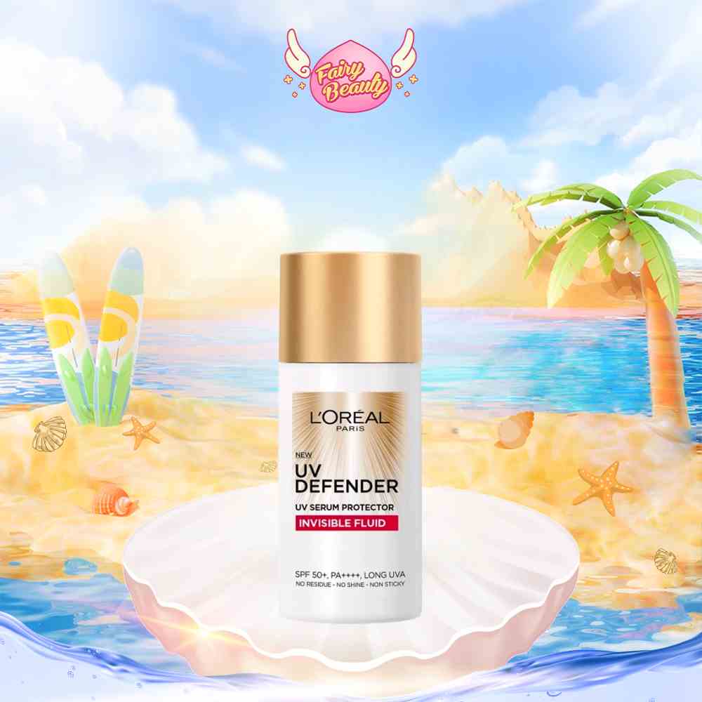 [LOREAL PARIS] Kem Chống Nắng Siêu Mỏng Nhẹ Và Thoáng Mịn UV Defender Serum Invisible Fluid SPF 50+ PA++++ 50ml