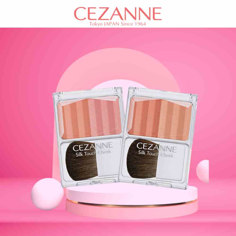 Phấn má hồng Cezanne Silk Touch Cheek Nhật Bản 4g