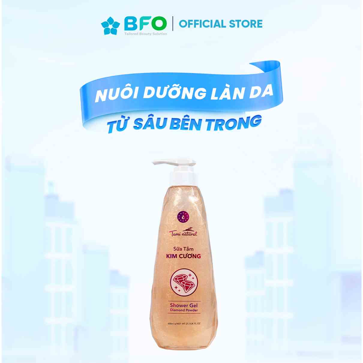 Sữa Tắm Kim Cương Tami Natural Dung Tích 600ml