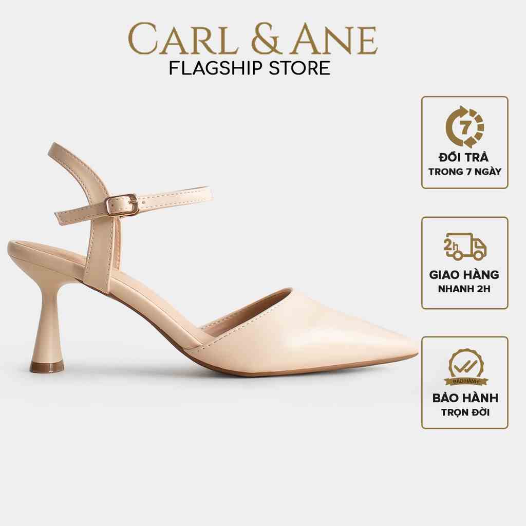 [Mã FA10K28 giảm đến 10k đơn 99k] Carl & Ane - Giày cao gót nữ mũi nhọn phong cách thanh lịch cao 7cm màu kem - CL039