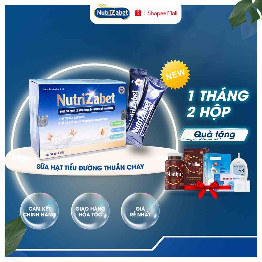 [Mã BMLTA35 giảm đến 35K đơn 99K] Liệu Trình 1 Tháng 2 Hộp Sữa NutriZabet Chính Hãng