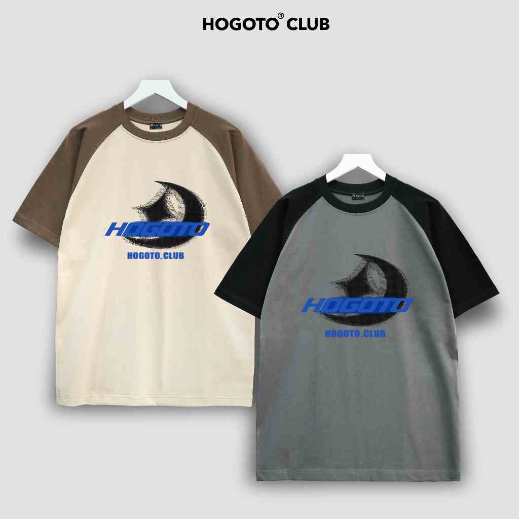 Áo thun Local Brand RAGLAN MẶT TRĂNG HOGOTO unisex 100% cotton - shop Hogotoclub - nam nữ from rộng oversize