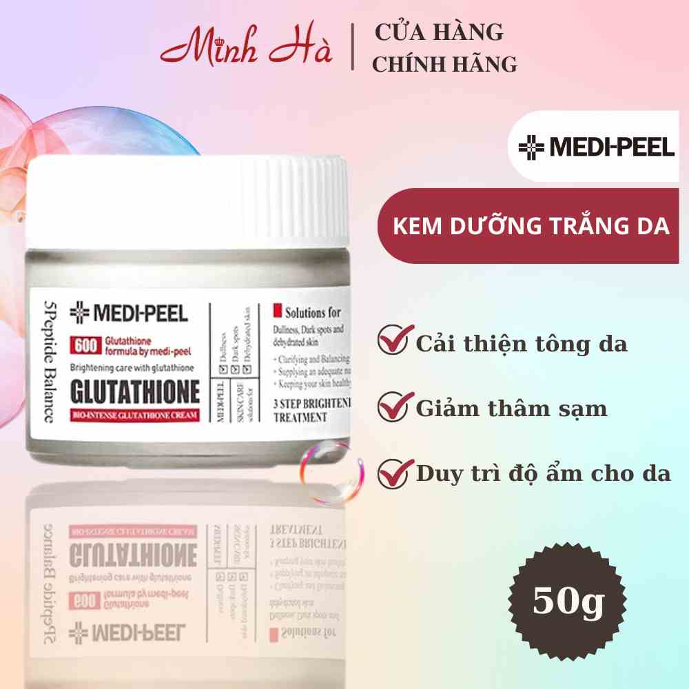 Kem dưỡng trắng da Medipeel Glutathione 600 5Peptide Balance 50g dưỡng ẩm chống lão hóa