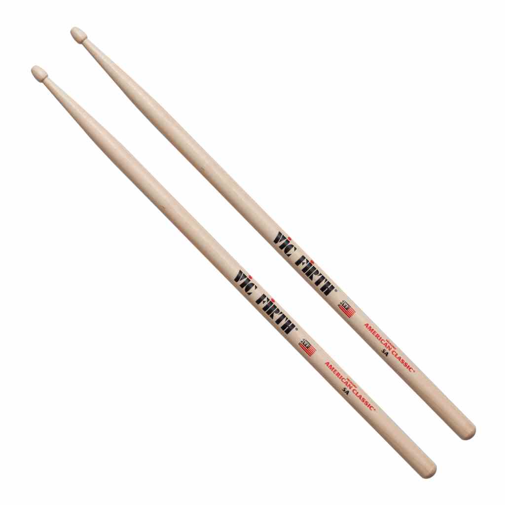 Bộ dùi trống, Drumsticks - Vic Firth 5A American Classic - Gỗ Hickory - Màu gỗ tự nhiên