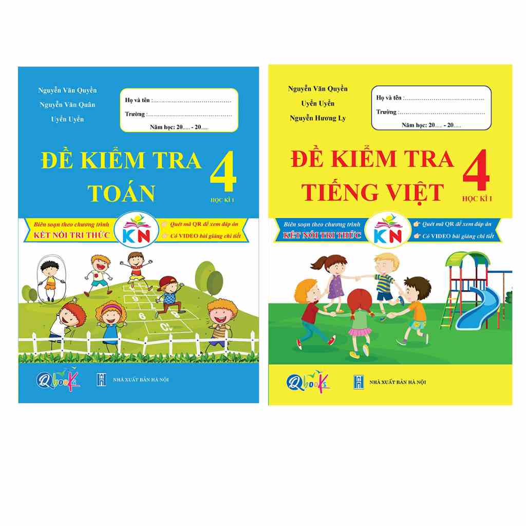 Sách - Combo Đề Kiểm Tra Toán + Tiếng Việt Lớp 4 Học Kì 1 - Kết Nối Tri Thức (Bộ 2 Cuốn)