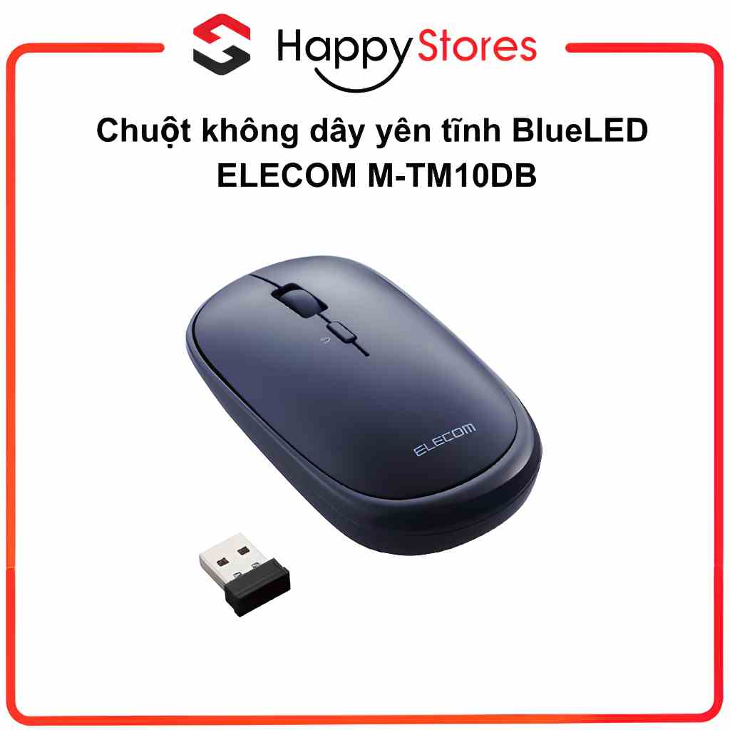 [Mã BMLTB35 giảm đến 35K đơn 99K] Chuột không dây yên tĩnh BlueLED ELECOM M-TM10DB chính hãng