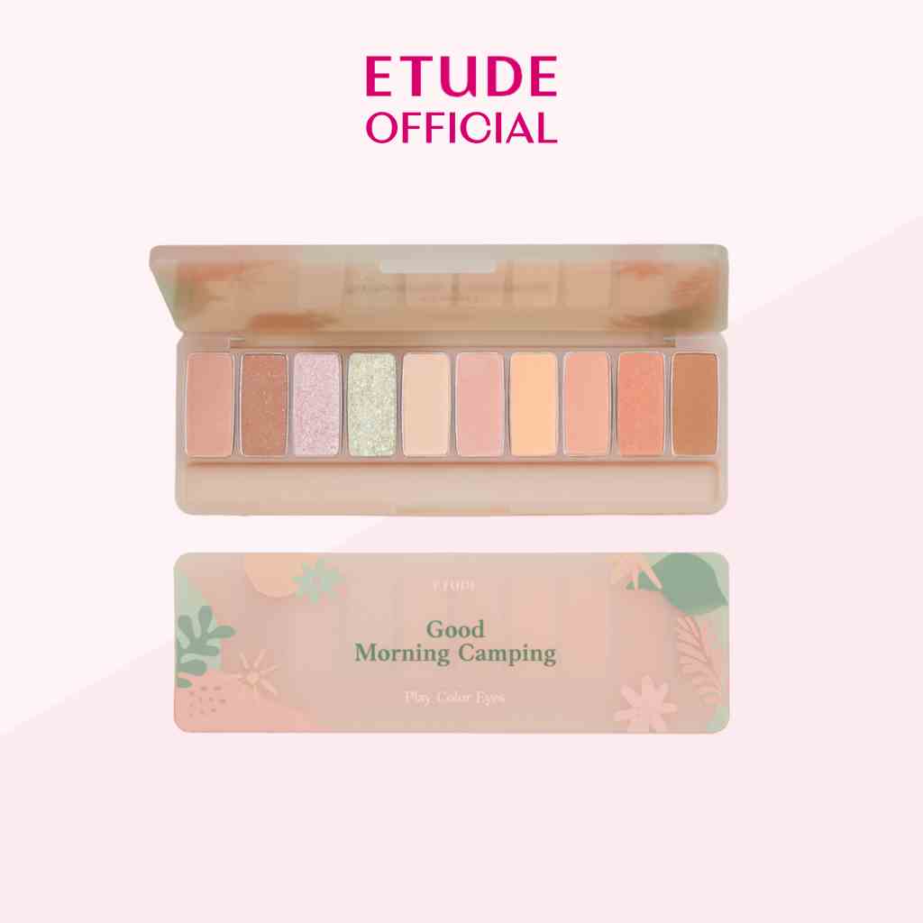 Bảng phấn mắt 10 ô màu sắc cực nhẹ  Etude Play Color Eyes Good Morning Camping 6g giúp đôi mắt tỏa sáng đẹp dịu dàng mà ko chói lóa