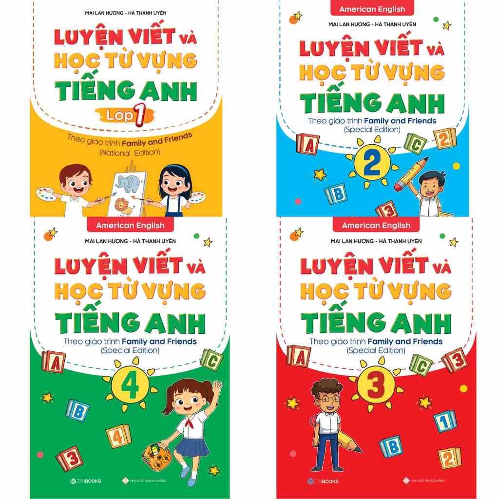 Sách Luyện Viết Và Học Từ Vựng Tiếng Anh 1,2,3,4 Mai Lan Hương