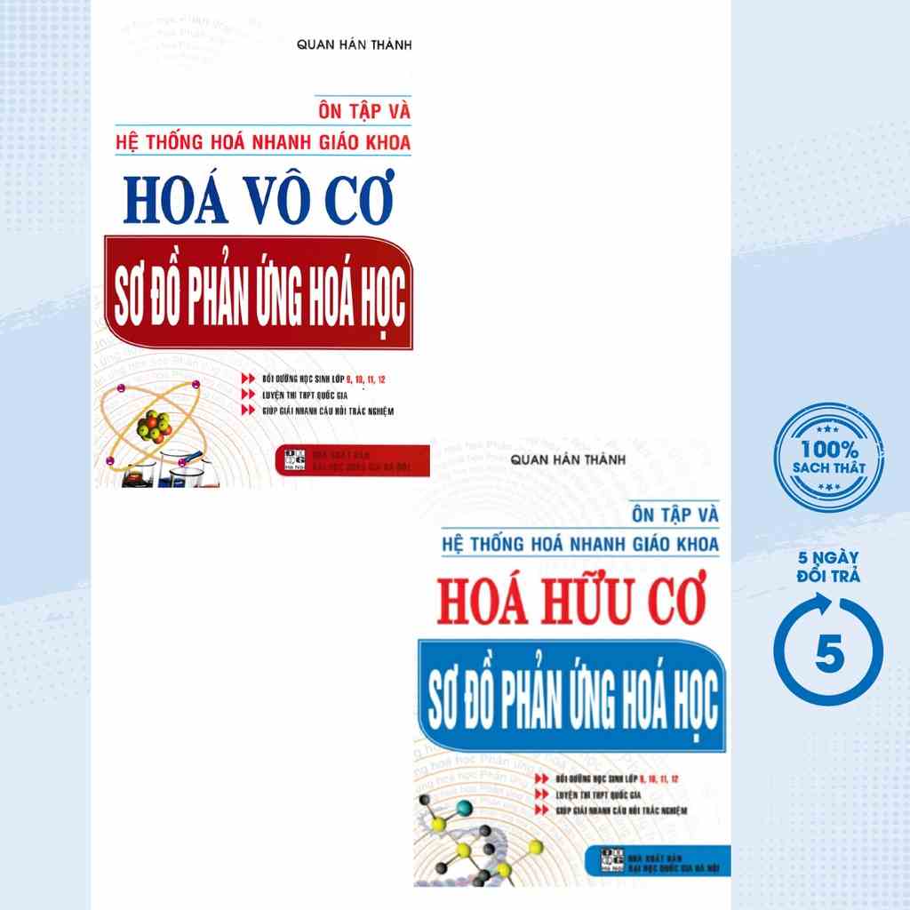 Sách - Combo Ôn Tập Và Hệ Thống Hóa Nhanh Giáo Khoa: Hóa Hữu Cơ + Hóa Vô Cơ Sơ Đồ Phản Ứng Hóa Học (Bộ 2 Cuốn) - HA