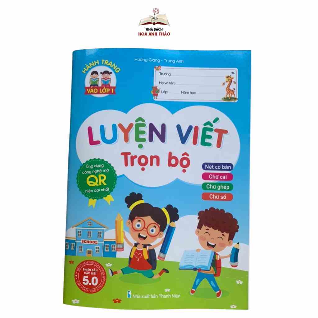 Sách - Luyện viết trọn bộ, phiên bản quét mã 5.0 cho bé chuẩn bị vào lớp 1