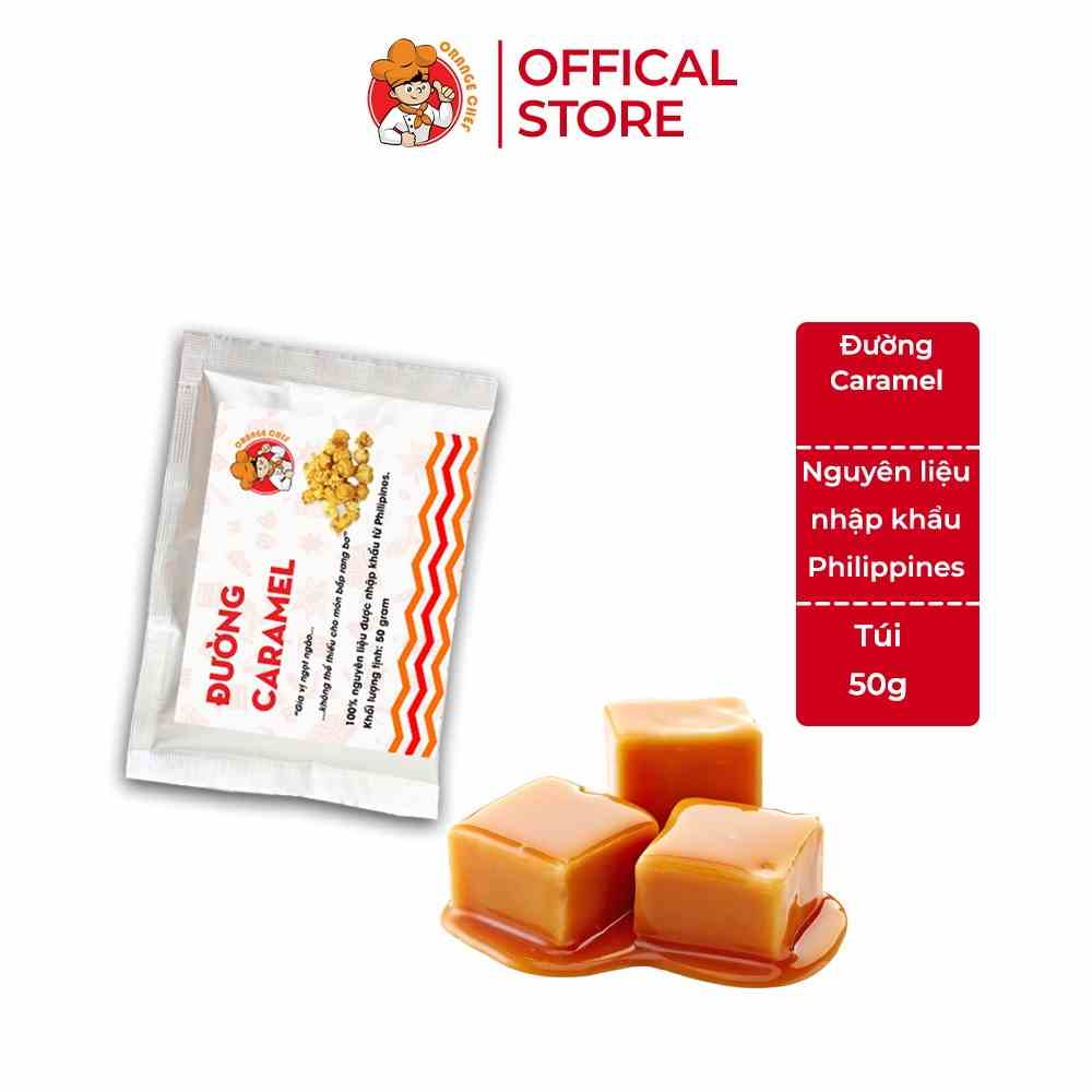 [Mã BMLTB35 giảm đến 35K đơn 99K] Đường Caramel 50G nổ bắp rang bơ Orange Chef