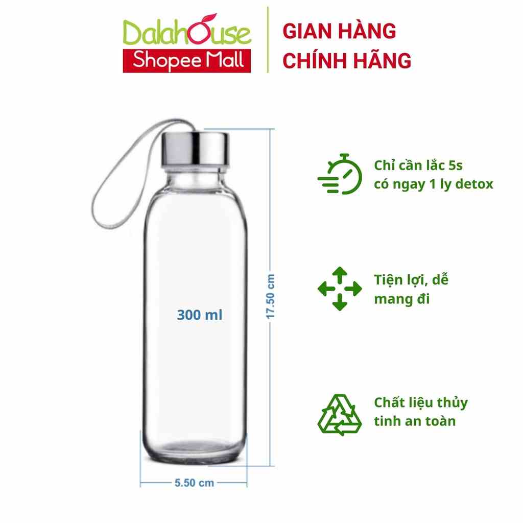 [Quà tặng] - Bình đựng nước detox Dalahouse 300ml