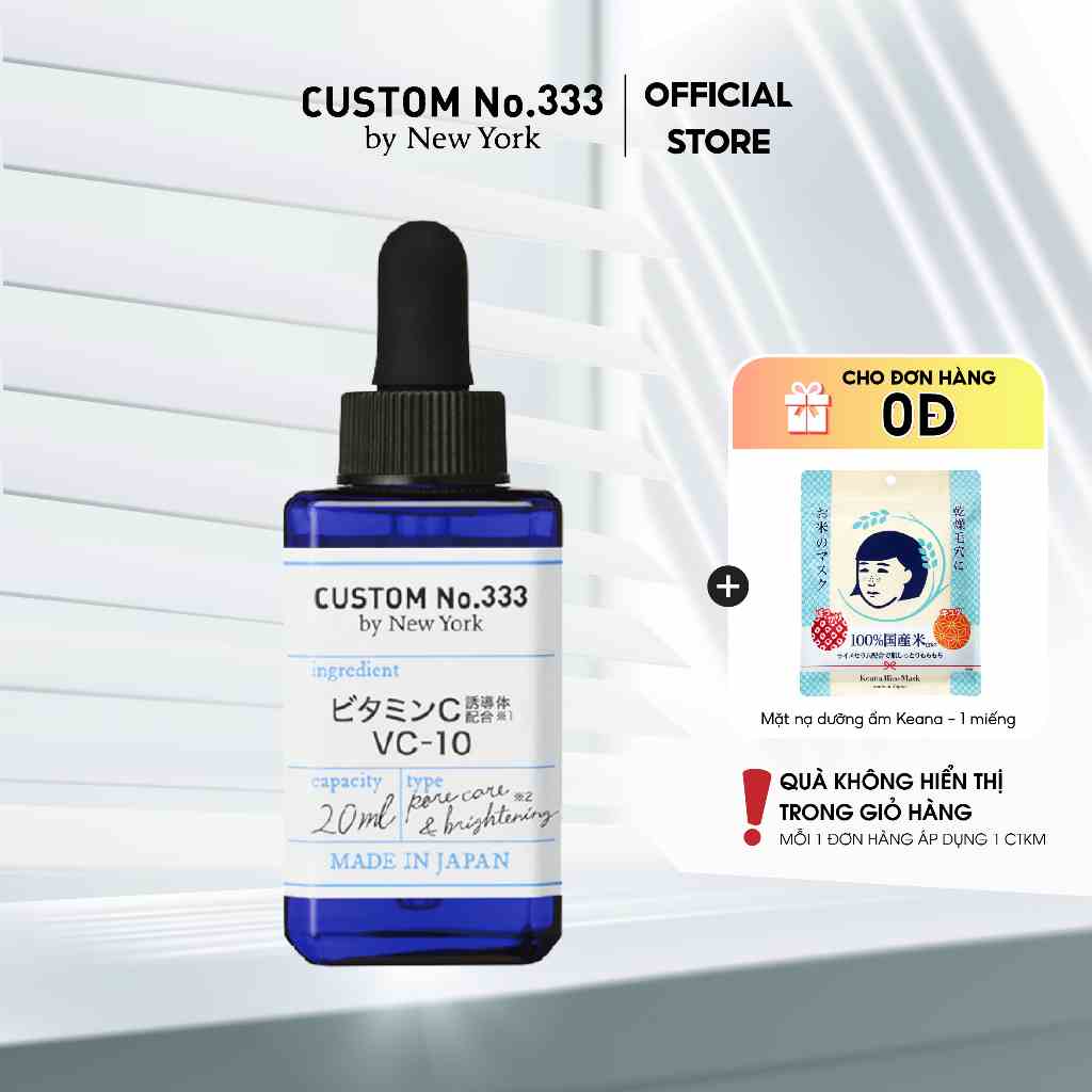 Tinh chất dẫn xuất Vitamin C VC10 giúp sáng da giảm thâm Custom No.333 by NY VC10 Serum 20 mL