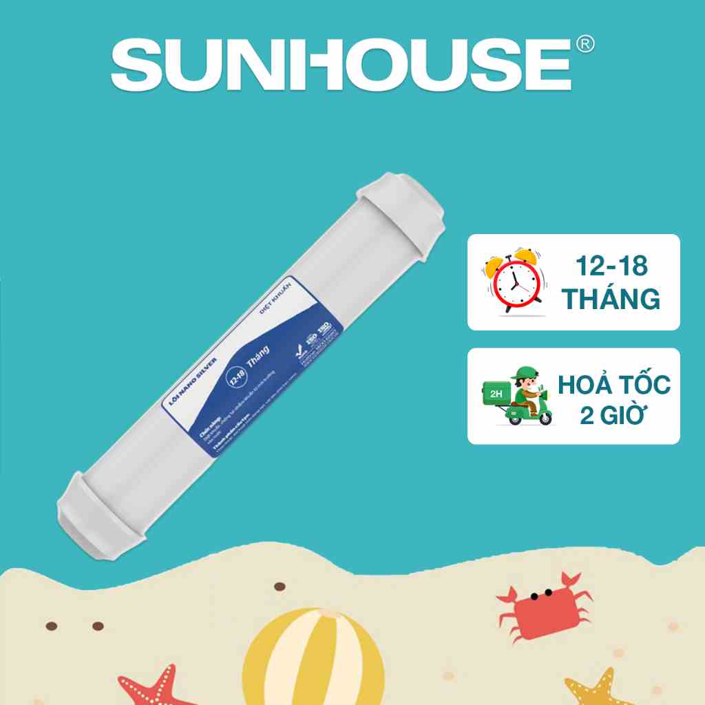 Lõi lọc nước số 5 SUNHOUSE SHRLL5 - Lõi diệt khuẩn Nano Silver SHA-WFSIL