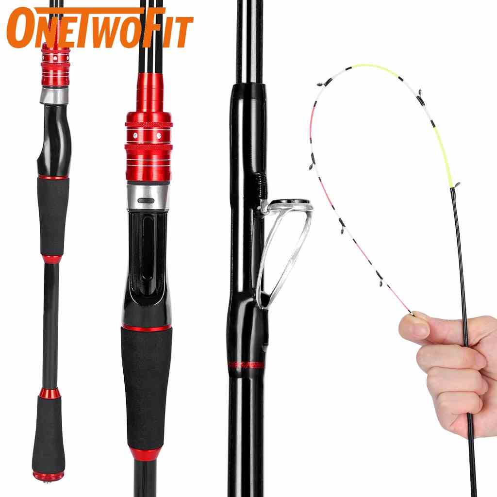 OneTwoFit Cần câu1,8m Cần câu xoay bằng sợi thủy tinh Đáy câu có thể được lưu trữ fishing rod OT042701