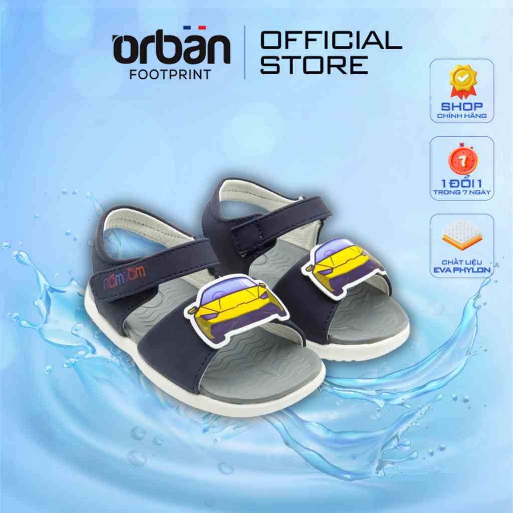 [Mã BMLTB35 giảm đến 35K đơn 99K] Dép quai hậu, Sandal trẻ em bé trai Nomnom URBAN FOOTPRINT SD2210