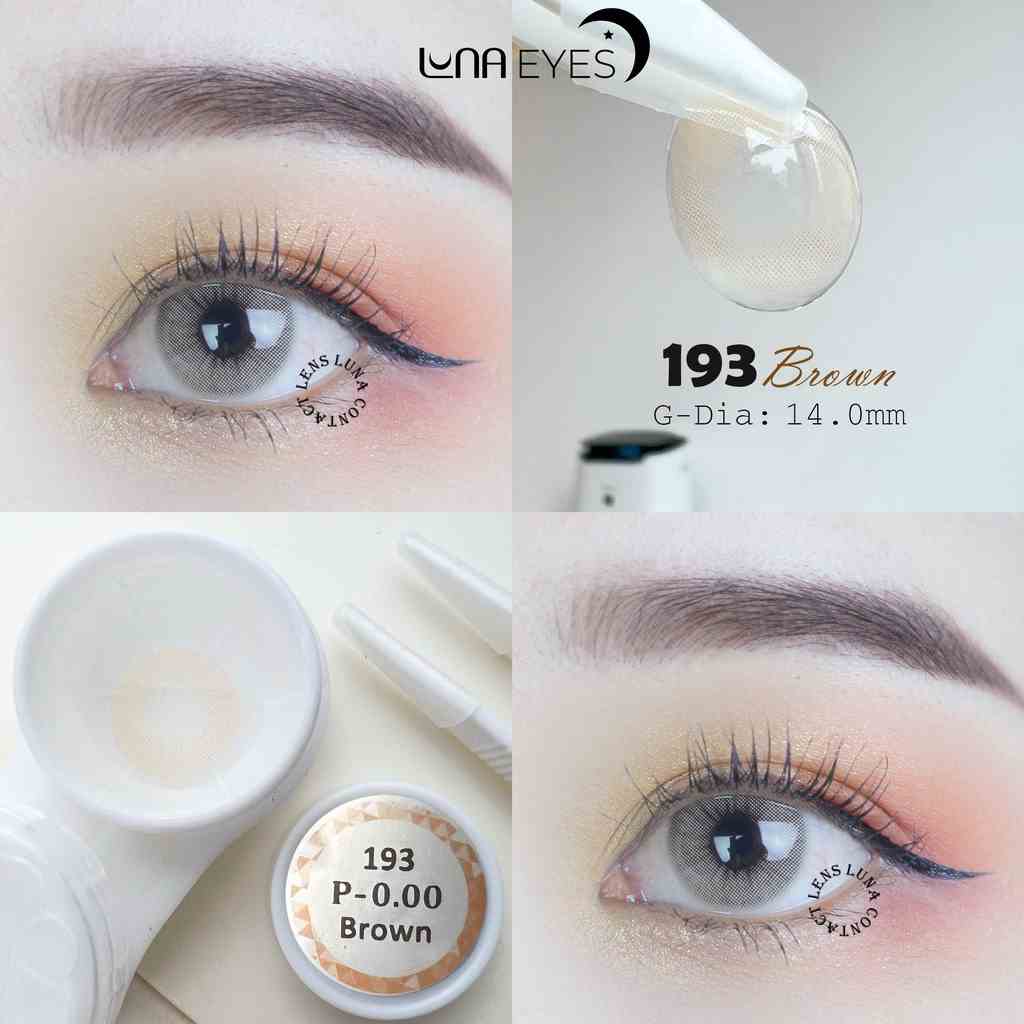 Kính áp tròng LUNA EYES 193 BROWN - Lens size nhỏ