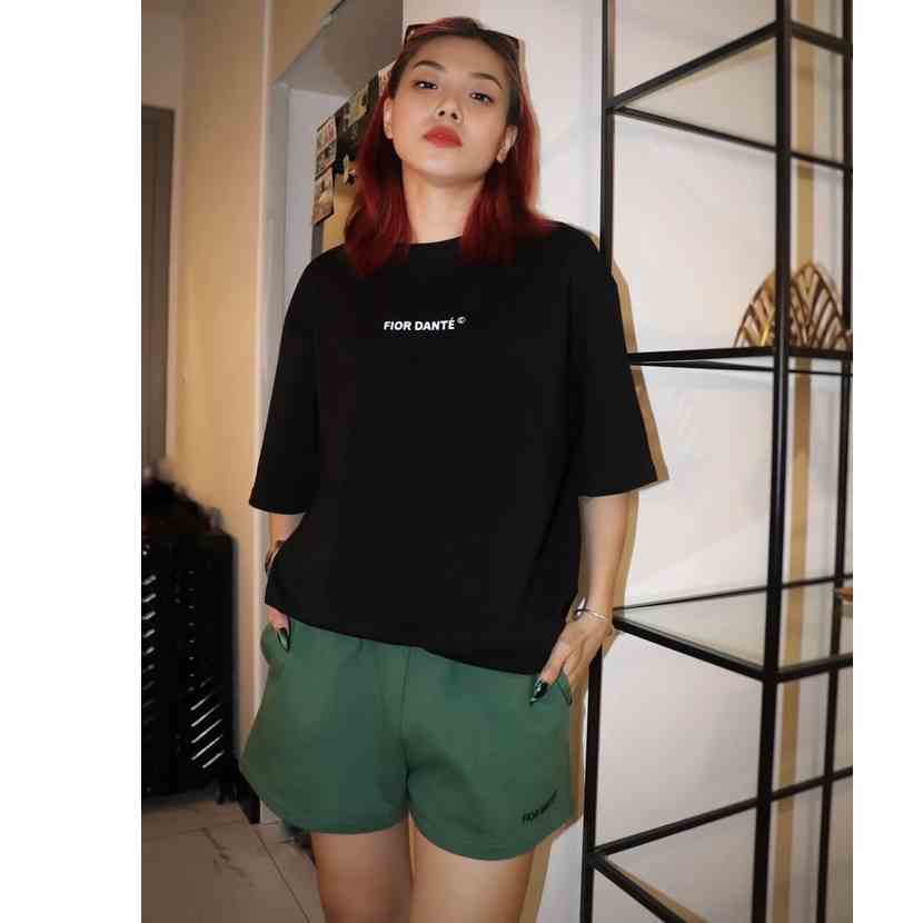 Áo thun Nữ Local Brand Unisex SINA BLOGO TEE Nữ form rộng FIOR DANTÉ Màu Đen 100% Vải Cotton Thoáng Mát