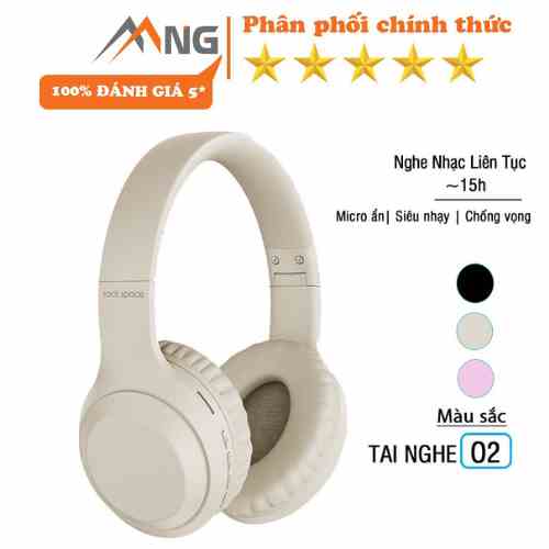 Combo 2 Tai nghe chụp tai headphone bluetooth Rockspace O2 có mic nghe nhạc liên tục 15h chính hãng - bảo hành 12 tháng