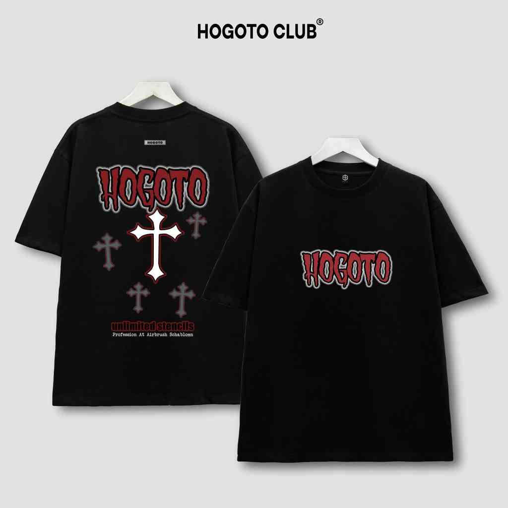 Áo thun Local Brand HOGOTO CHỮ THẬP ĐỎ - shop Hogotoclub , nam nữ unisex 100% cotton from rộng oversize