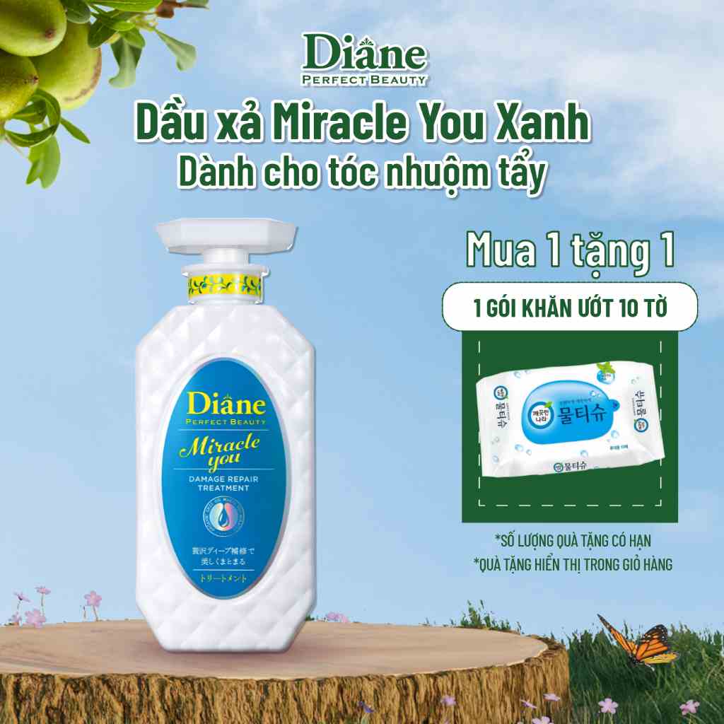 [Mã BMLTB35 giảm đến 35K đơn 99K] Dầu xả dành cho tóc nhuộm tẩy Diane Miracle You Damage Treatment