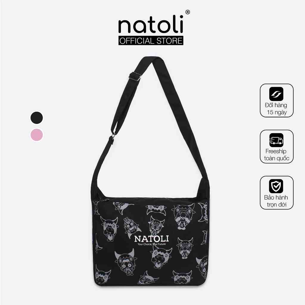 Túi tote đeo chéo nam nữ thương hiệu NATOLI chất vải canvas chống nước nhiều ngăn cao cấp - BST Buffalo Cross Bag  T16