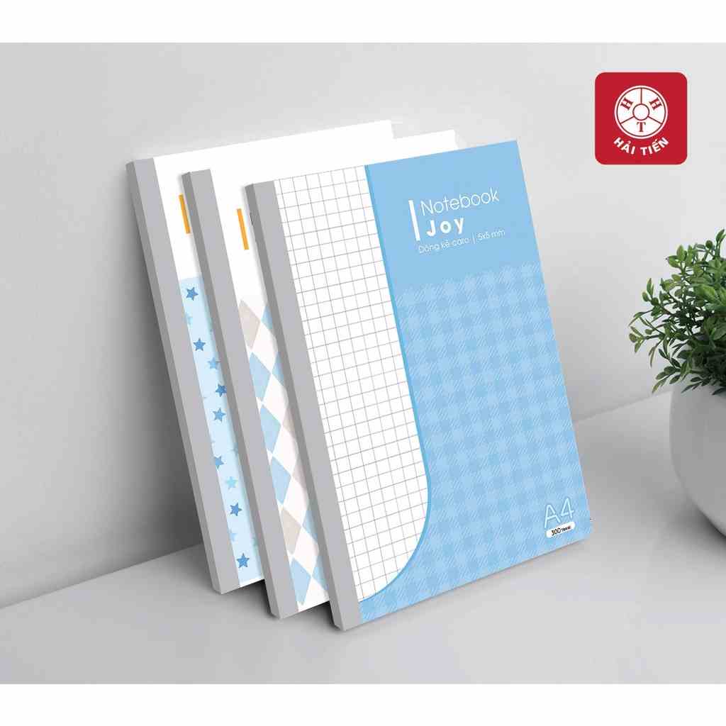 [Mã BMLTB35 giảm đến 35K đơn 99K] HẢI TIẾN Sổ may gáy caro bìa bồi A4 Joy (200, 300, 400 trang)