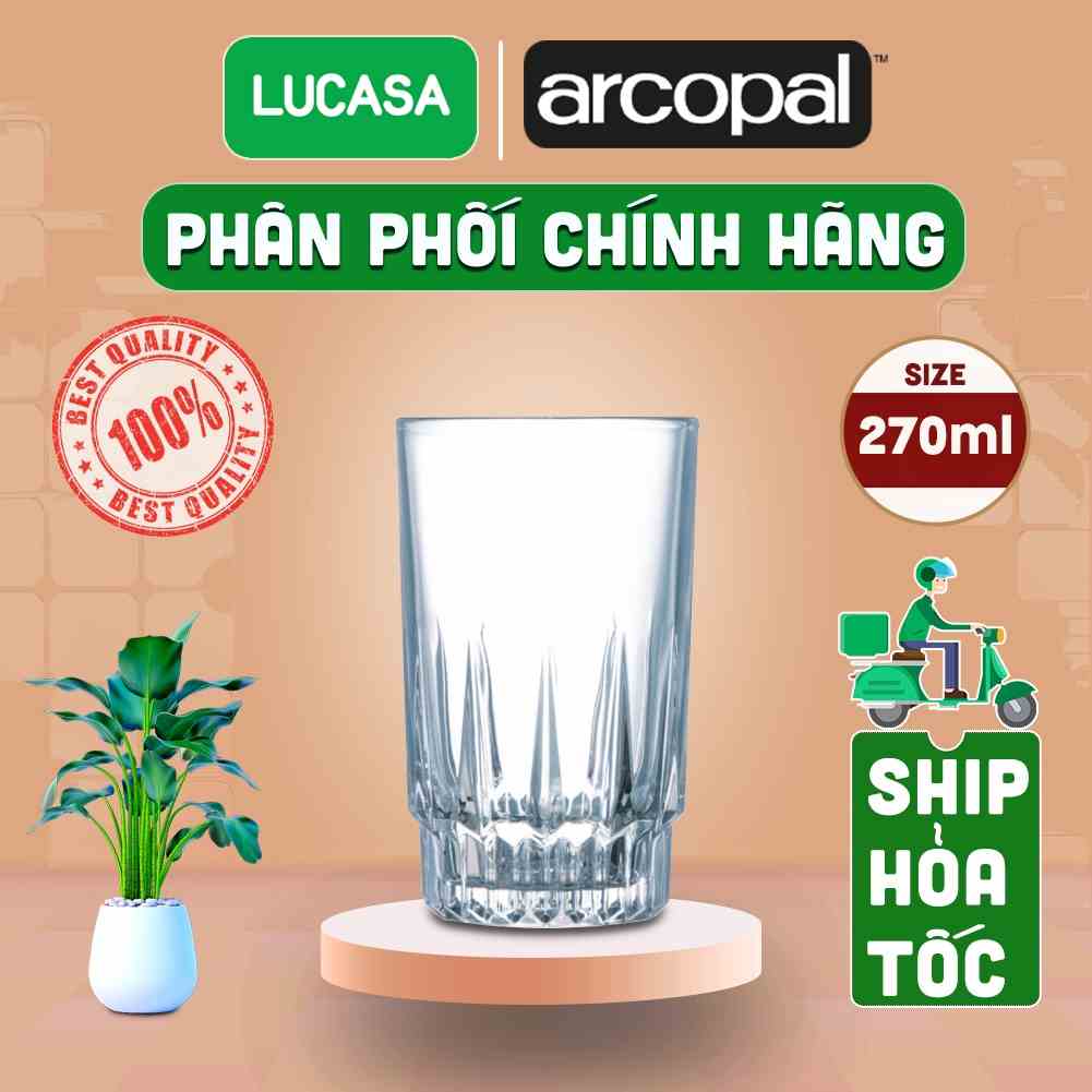 [Mã BMLTA35 giảm đến 35K đơn 99K] Ly Thủy Tinh Arcopal Lancier 270ml - Ly Cao L4992 | Phân Phối Chính Hãng