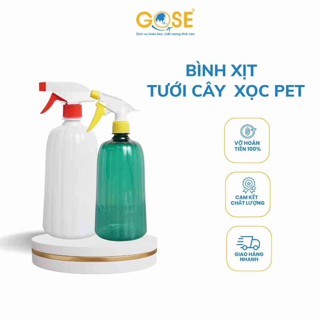 [Mã BMLTB35 giảm đến 35K đơn 99K] Bình xịt tưới cây cảnh mini 500ml 1l GOSE thiết kế sọc pet đồ làm vườn tiện lợi