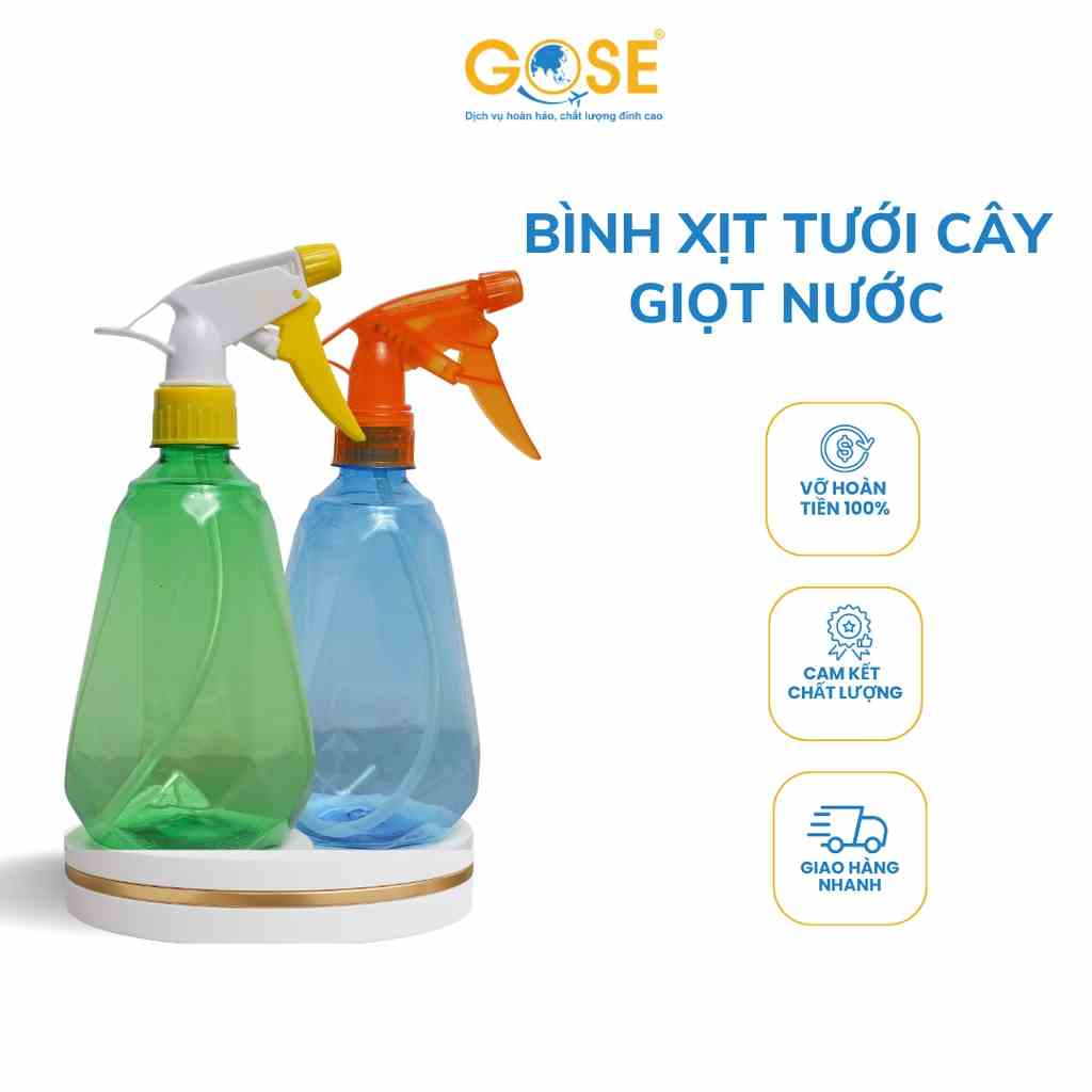 [Mã BMLTB35 giảm đến 35K đơn 99K] Bình xịt tưới cây 500ml GOSE chất liệu nhựa cao cấp vòi phun sương tưới hoa