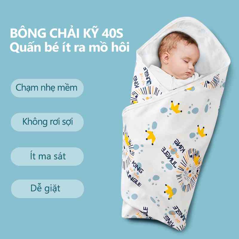 [Einmilk.ân ninh] Khăn quấn bọc chống giật mình cho bé sơ sinh nguyên liệu 100% cotton Baby SWA220