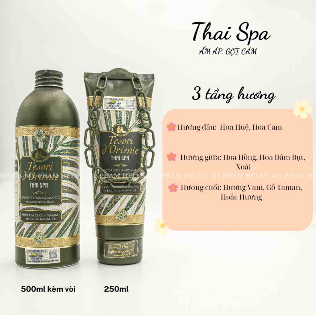 [Mã BMLTB35 giảm đến 35K đơn 99K] Sữa tắm Tesori D Oriente thai spa 250ml - 500ml