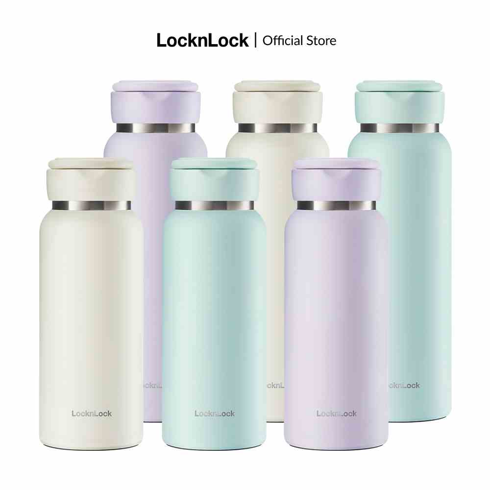 Bình giữ nhiệt Lock&Lock Sling Ring Tumbler 650ml - 800ml - Màu mint, tím nhạt, ngà LHC4321-22