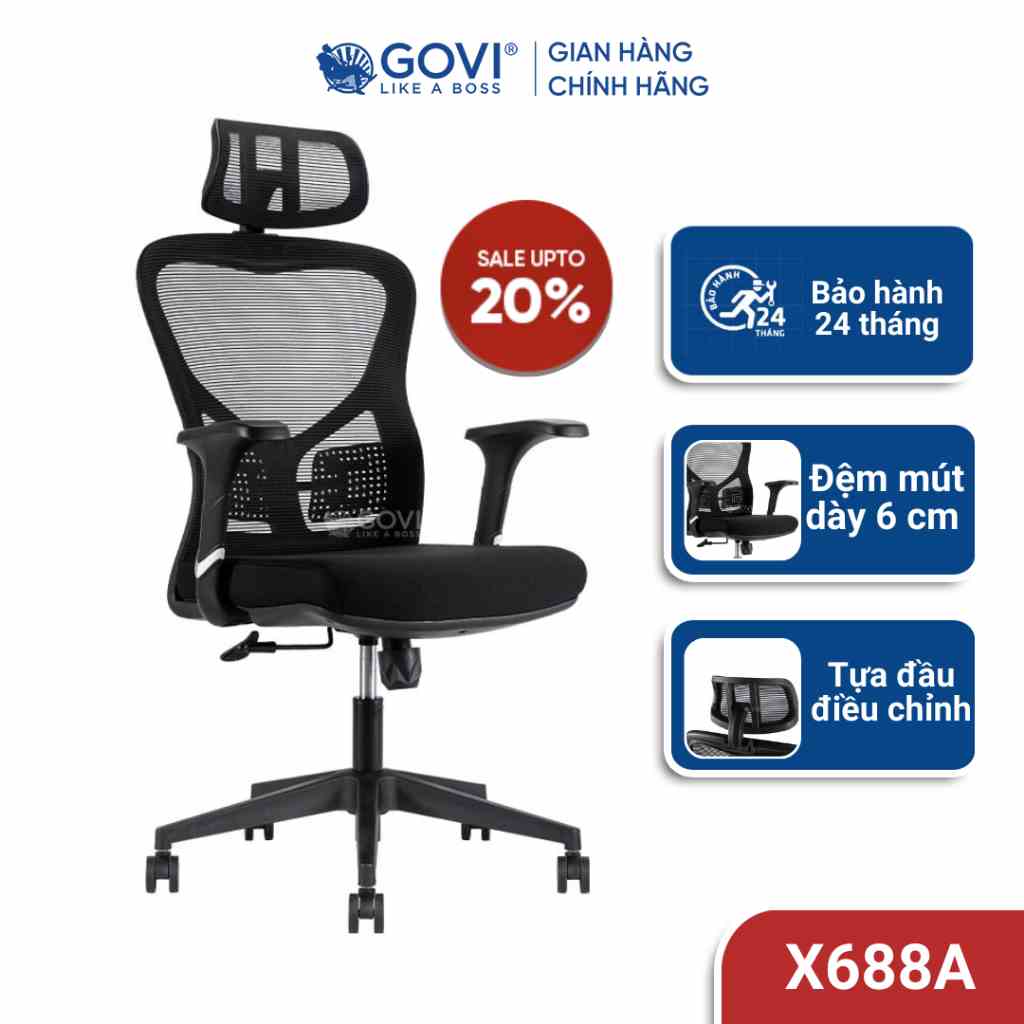 Ghế xoay văn phòng Govi Xavia X688A