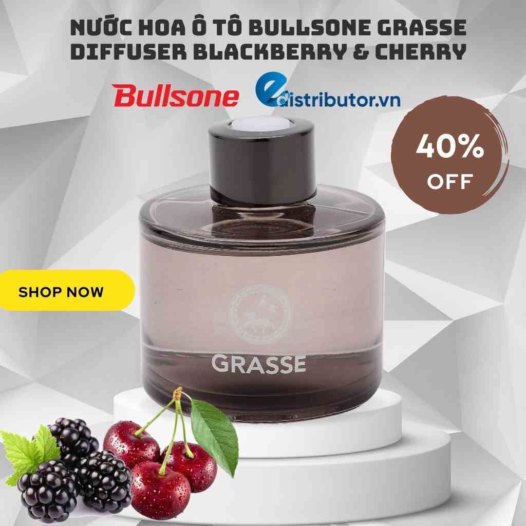 Nước Hoa Ô Tô Cao Cấp Bullsone Grasse Diffuser Blackberry & Cherry (Hương Dâu Đen Và Quả Anh Đào) - Hàng Chính Hãng