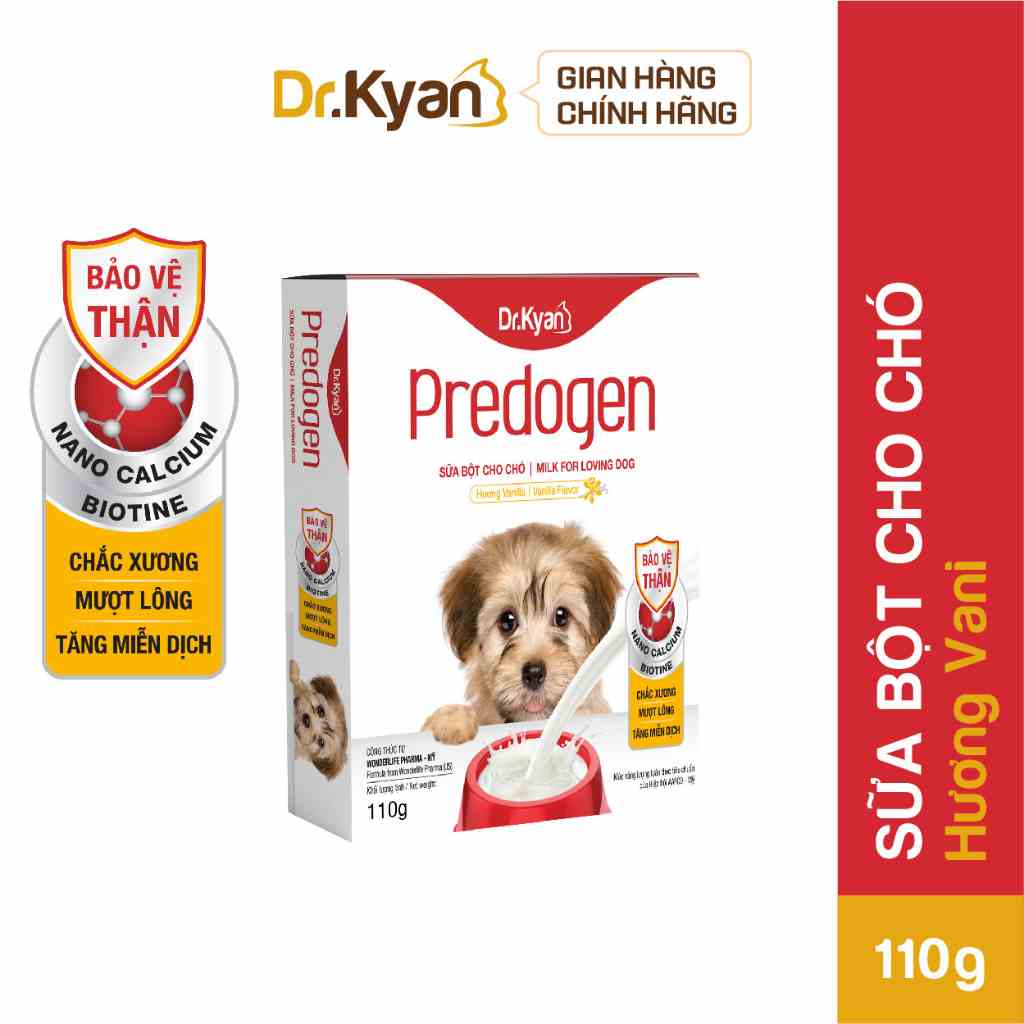 [Mã BMLTB200 giảm đến 100K đơn 499K] Dr.Kyan - Sữa bột PREDOGEN cho chó hộp 110g