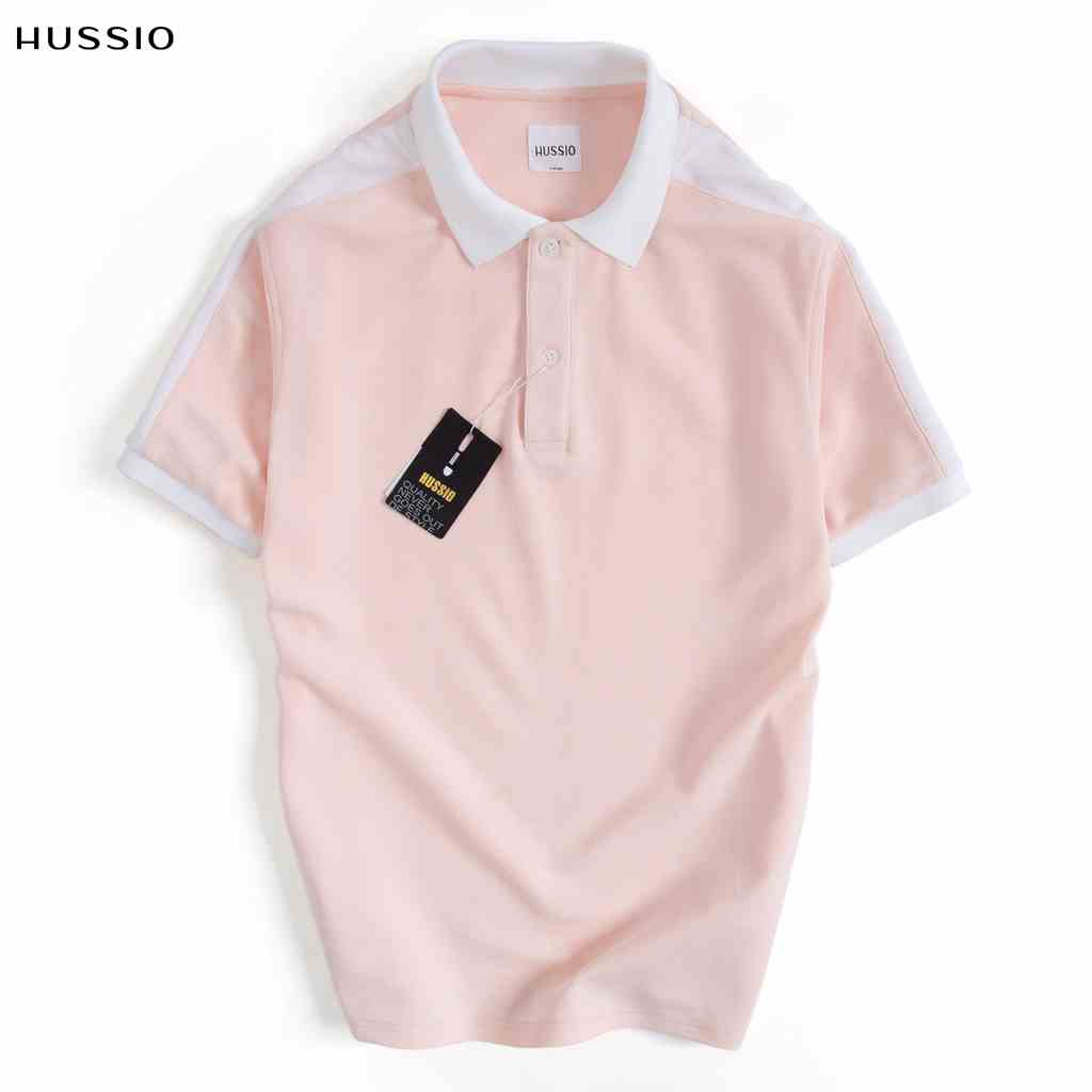 Áo Polo nam PINK IVUS vải cá sấu cotton xuất xịn, trẻ trung, thanh lịch, chuẩn form - HUSSIO