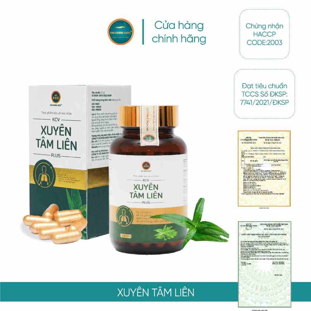 [Mã BMLTB200 giảm đến 100K đơn 499K] Viên Uống Bổ Phổi Xuyên Tâm Liên Kim Cương Vàng (30 Viên/Hộp)