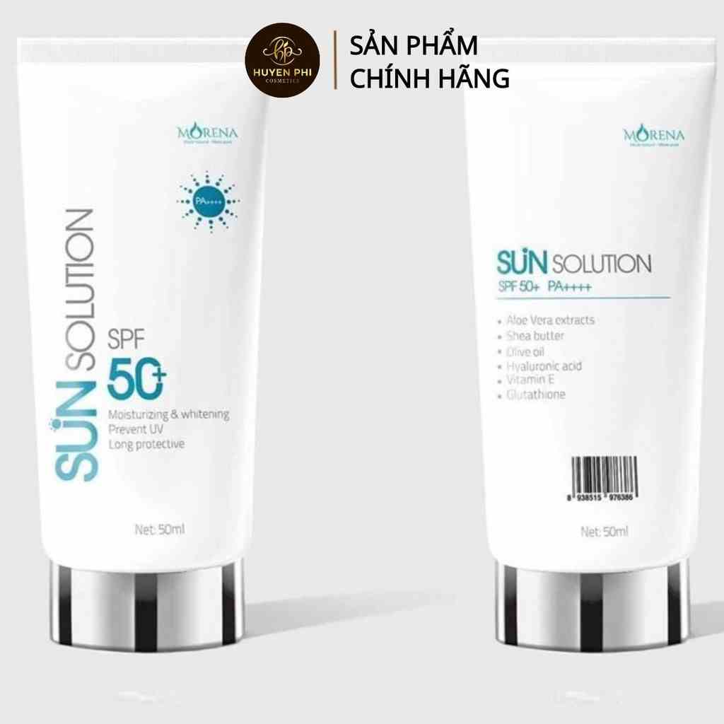 Kem chống nắng nâng tone, dưỡng ẩm Morena Huyền Phi SPF50PA+ 50ml - Giúp bảo vệ da triệt để, tránh các tác nhân gây hại