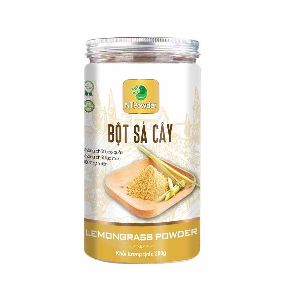 [Mã BMLTB35 giảm đến 35K đơn 99K] Bột Sả Cây sấy lạnh nguyên chất NTPowder 200g / 100g - Nhất Tín Food