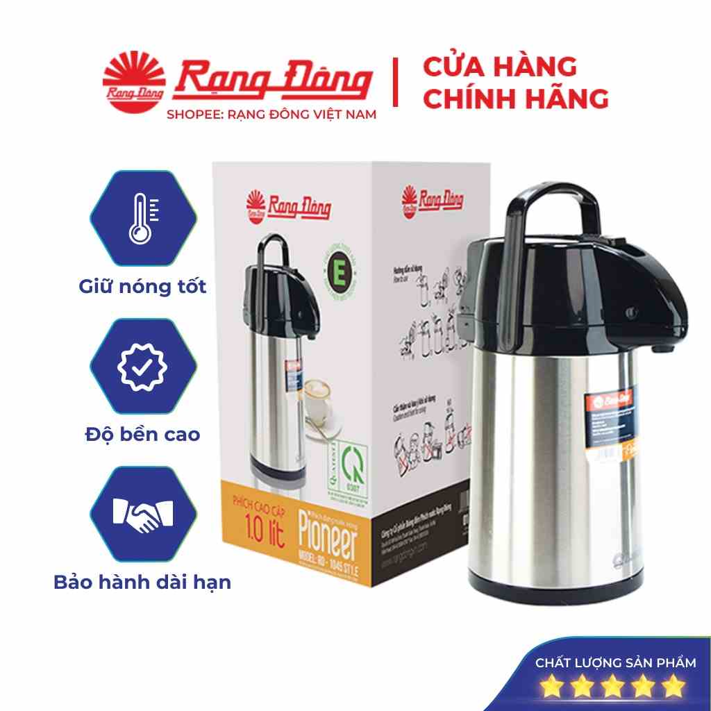 [Mã BMLTB200 giảm đến 100K đơn 499K] Phích nước Rạng Đông, Model RD 1045 ST1.E