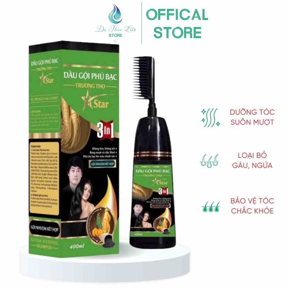 Dầu gội phủ bạc Dạ Thảo Liên (400ml) thành phần thảo dược thiên nhiên